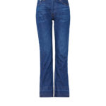 EACH X OTHER High rise straight fit jeans met split – Materiaal: 100% katoen – Kleur: Indigo