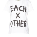EACH X OTHER T-shirt met merklogo – Materiaal: 100% katoen – Kleur: Gebroken wit