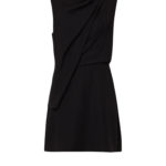 McQ Alexander McQueen Jurk met asymmetrische drapering – Materiaal: 100% polyester – Kleur: Zwart