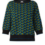 M Missoni Oversized pullover met grafisch dessin – Materiaal: 33% viscose / 29% katoen / 15% polyester / 11% wol / 7% polyamide – Kleur: Zeegroen