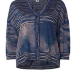 M Missoni Oversized vest met gemêleerd dessin – Materiaal: 53% scheerwol / 47% viscose – Kleur: Donkerblauw